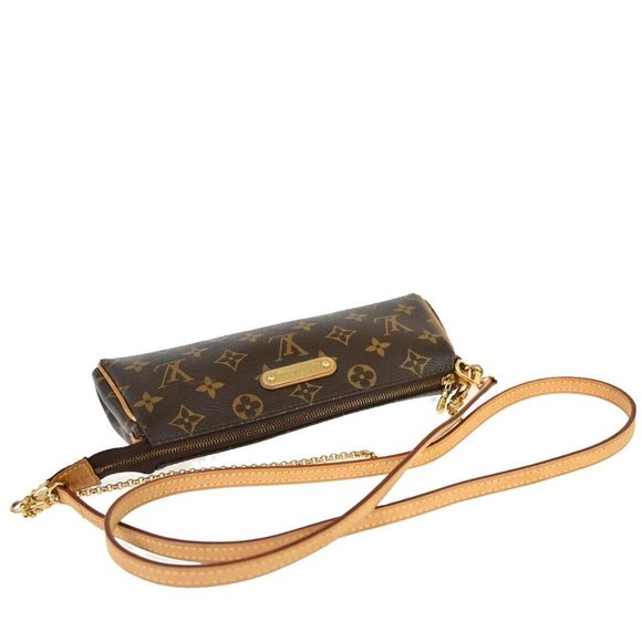 LOUIS VUITTON Eva 2Way Chain Shoulder Bag Monogram Leather Brown M95567 48FA319 - Picture 14 of 16